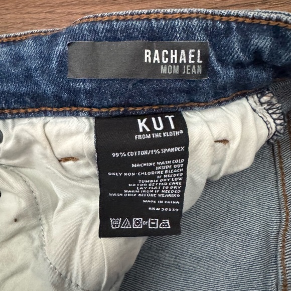 KUT from the Kloth Rachel Mom Jeans Size 6 Distressed Raw Hem - Picture 14 of 14